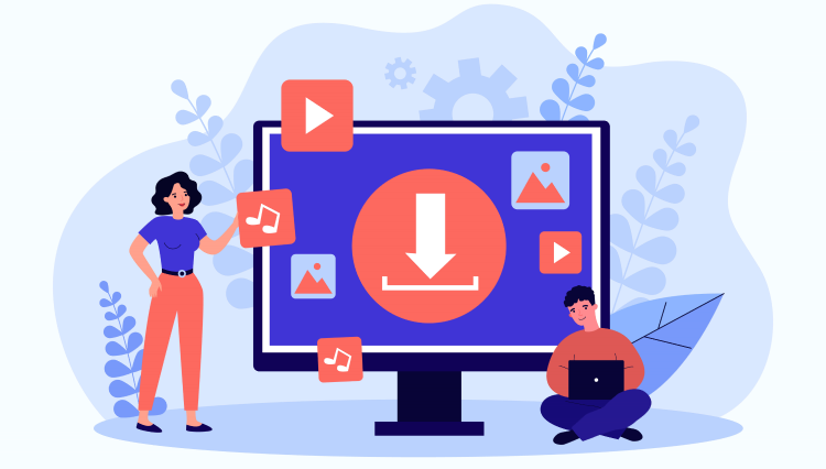 HD Facebook video download illustration